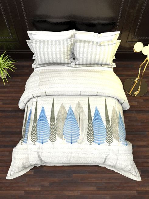 The White Moss DC London Double Bed 100% Cotton bedsheet with 2 pillow covers